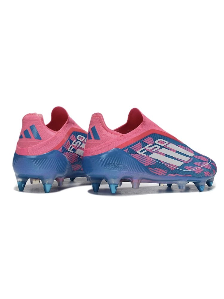 adidas F50 Elite Laceless SG Solar Blue White Solar Pink
