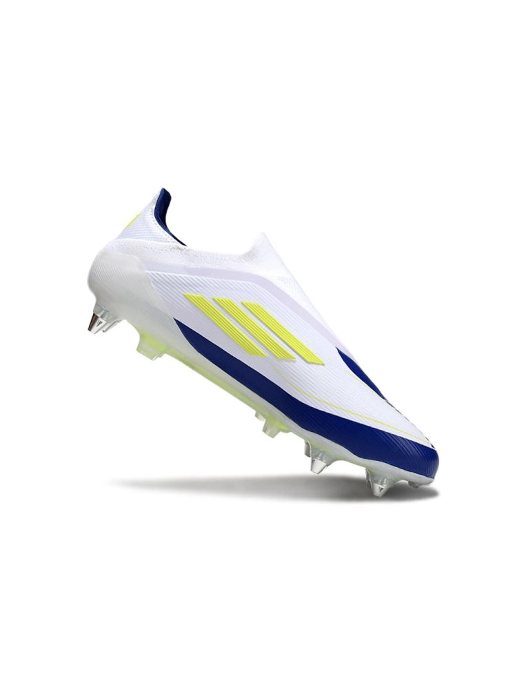 adidas F50 Elite Laceless SG White Blue Volt