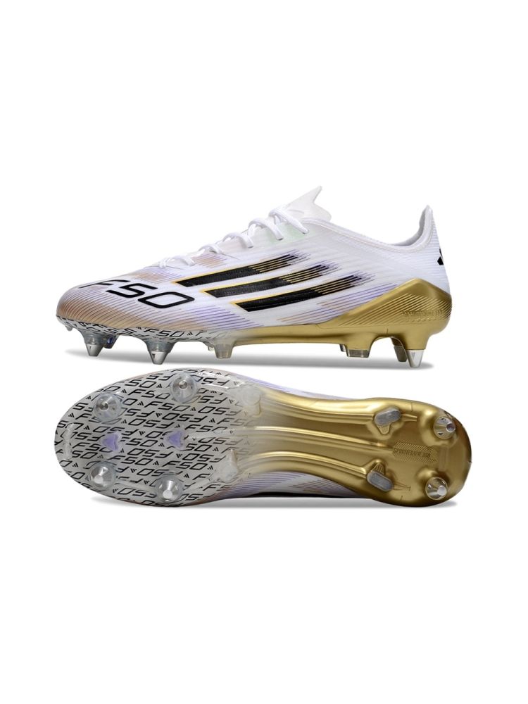 adidas F50 Elite SG White Black Metallic Gold