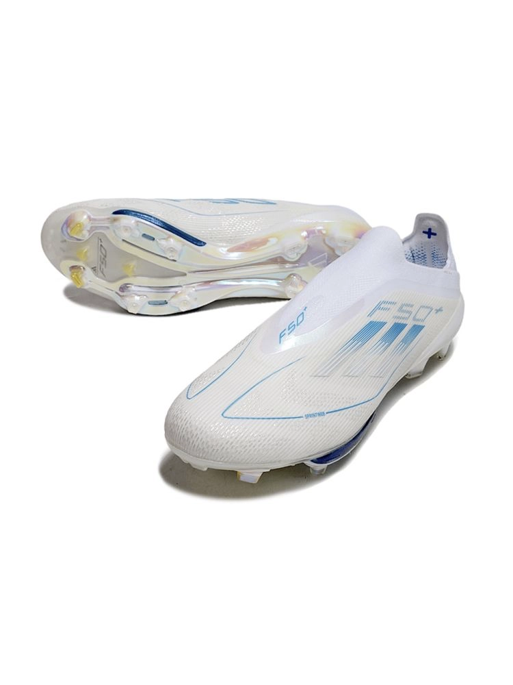 adidas F50 LightStrike Elite Laceless FG White Pearl Metallic White