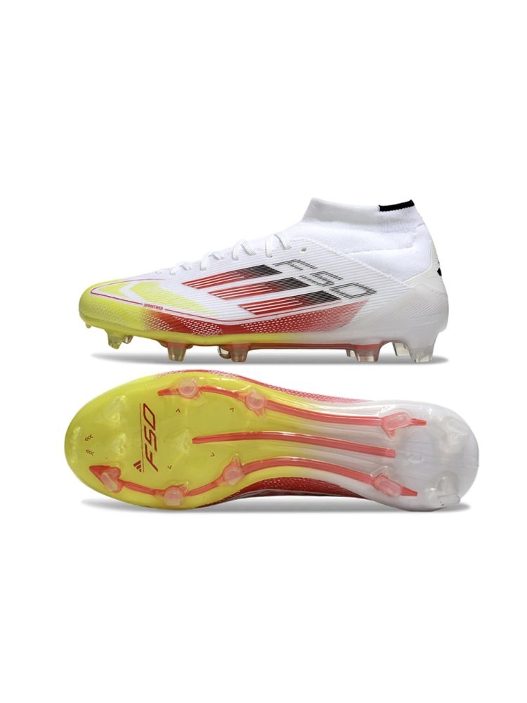 adidas F50 Womens Elite Mid FG White Solar Red Lucid Blue