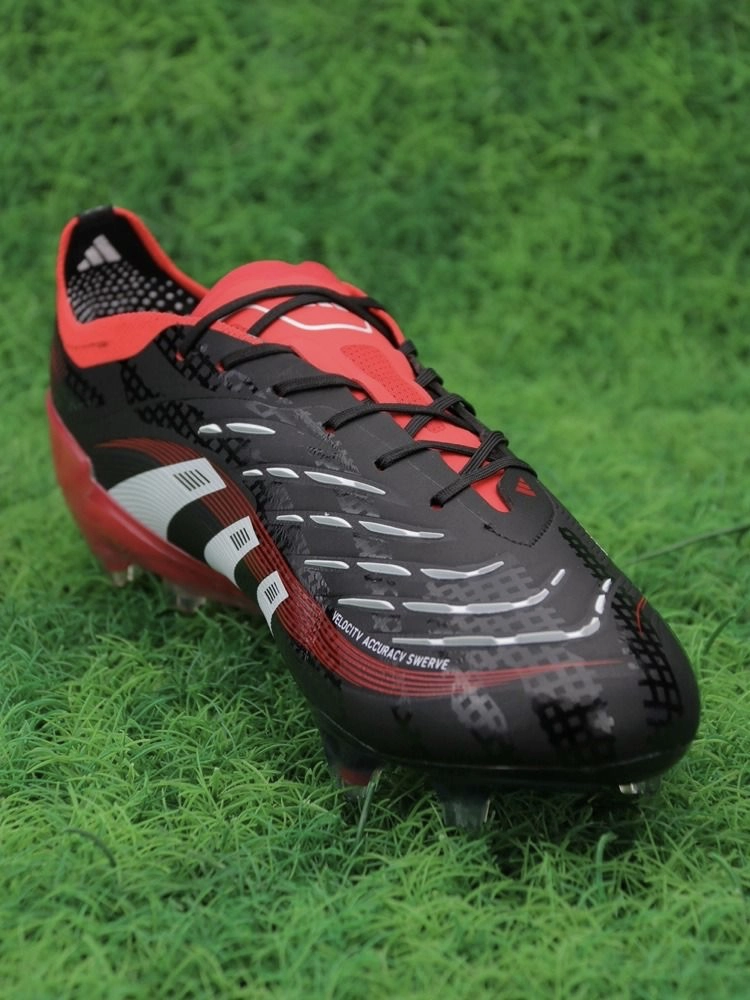 adidas Predator Elite Laceless FG 2025 Moments - Black/White/Vivid Red