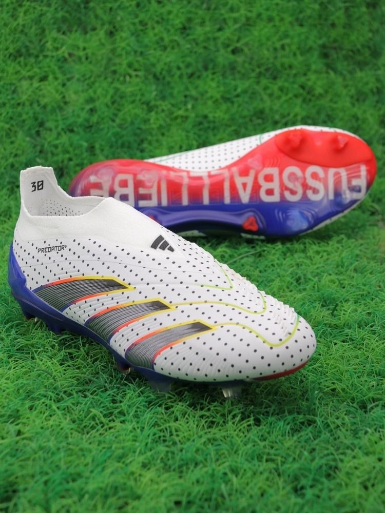 adidas Predator Elite Laceless FG - Cloud White/Solar Yellow/Power Blue