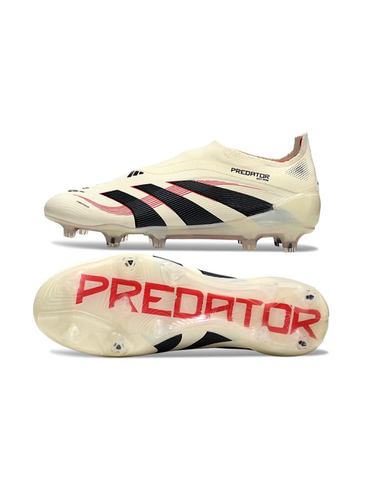 adidas Predator Elite Laceless FG Off White Core Black Pure Ruby
