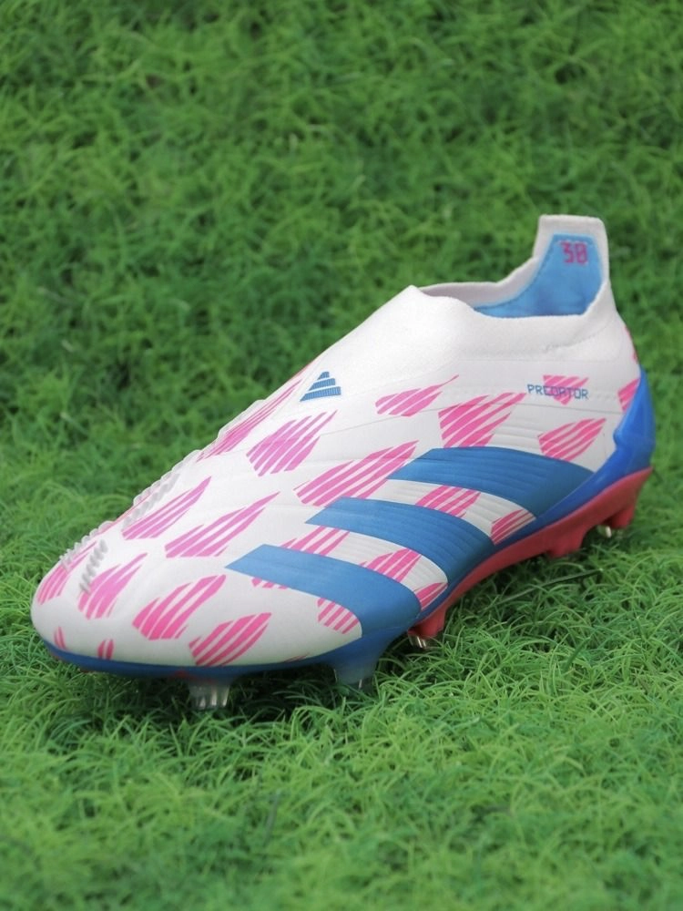 adidas Predator Elite Laceless FG Reemergence - White/Solar Blue/Solar Pink