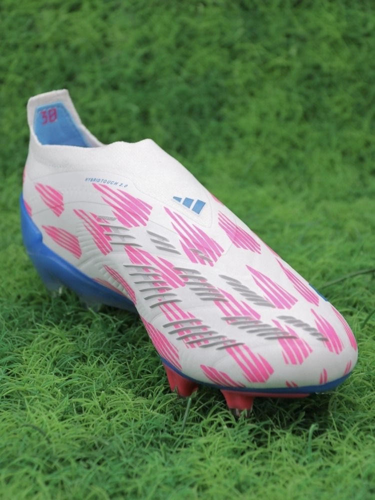 adidas Predator Elite Laceless FG Reemergence - White/Solar Blue/Solar Pink