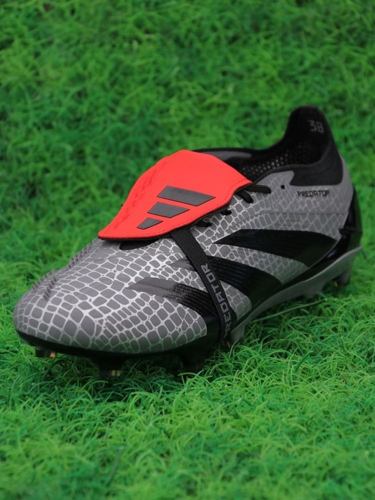 adidas Predator Elite Tongue FG Gray Black Red
