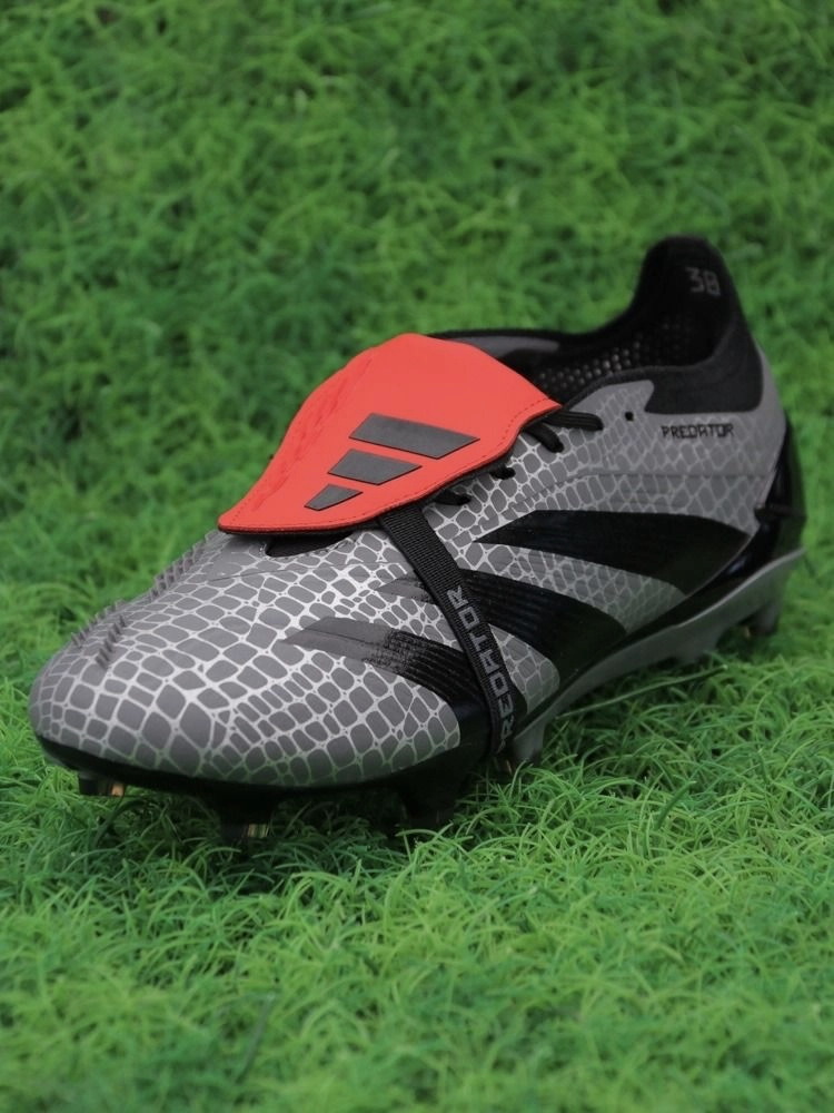 adidas Predator Elite Tongue FG Gray Black Red