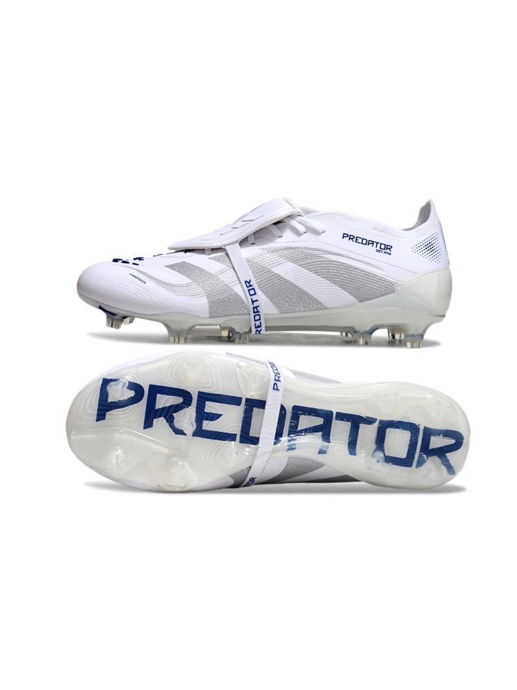 adidas Predator Elite Tongue FG White Silver Metallic Bright Royal
