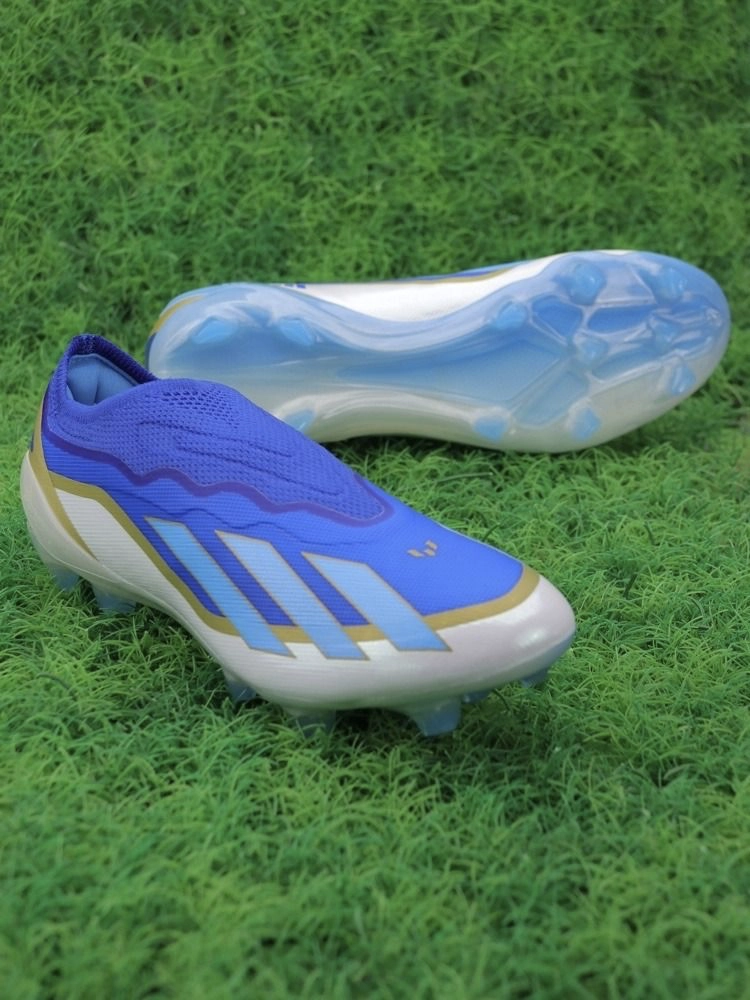 adidas X Crazyfast Messi Elite Laceless FG Spark Gen10s - Lucid Blue/Blue Burst/Footwear White