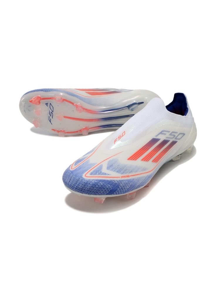 adidas F50 Elite Laceless FG Advancement - Footwear White/Solar Red/Lucid Blue
