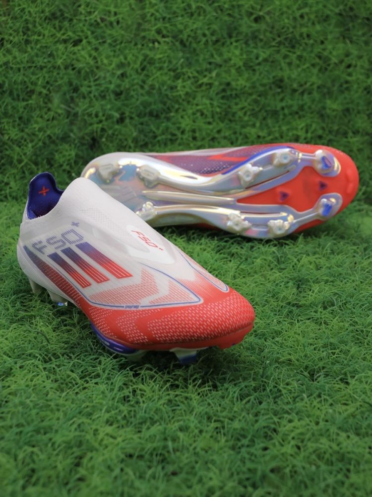 adidas F50+ FG Advancement - White/Solar Red/Lucid Blue