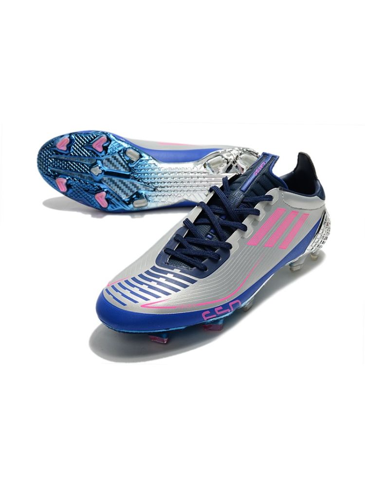 adidas F50 Ghosted FG UCL - Silver Metallic/Shock Pink/Collegiate Navy