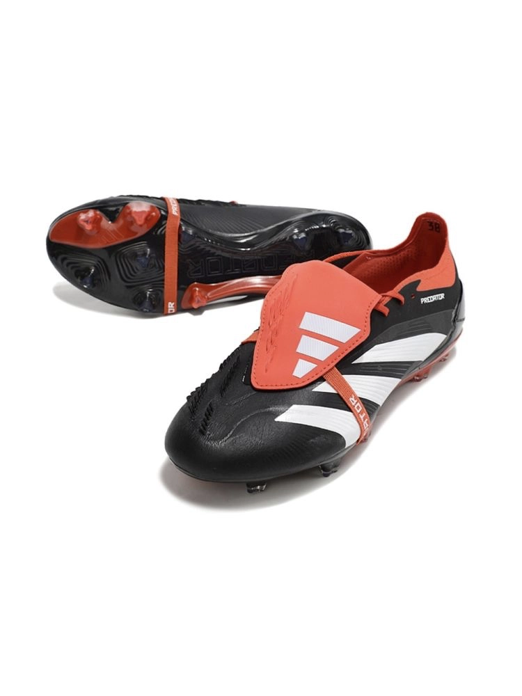 adidas Predator Elite Fold-over Tongue FG - Black/White/Red