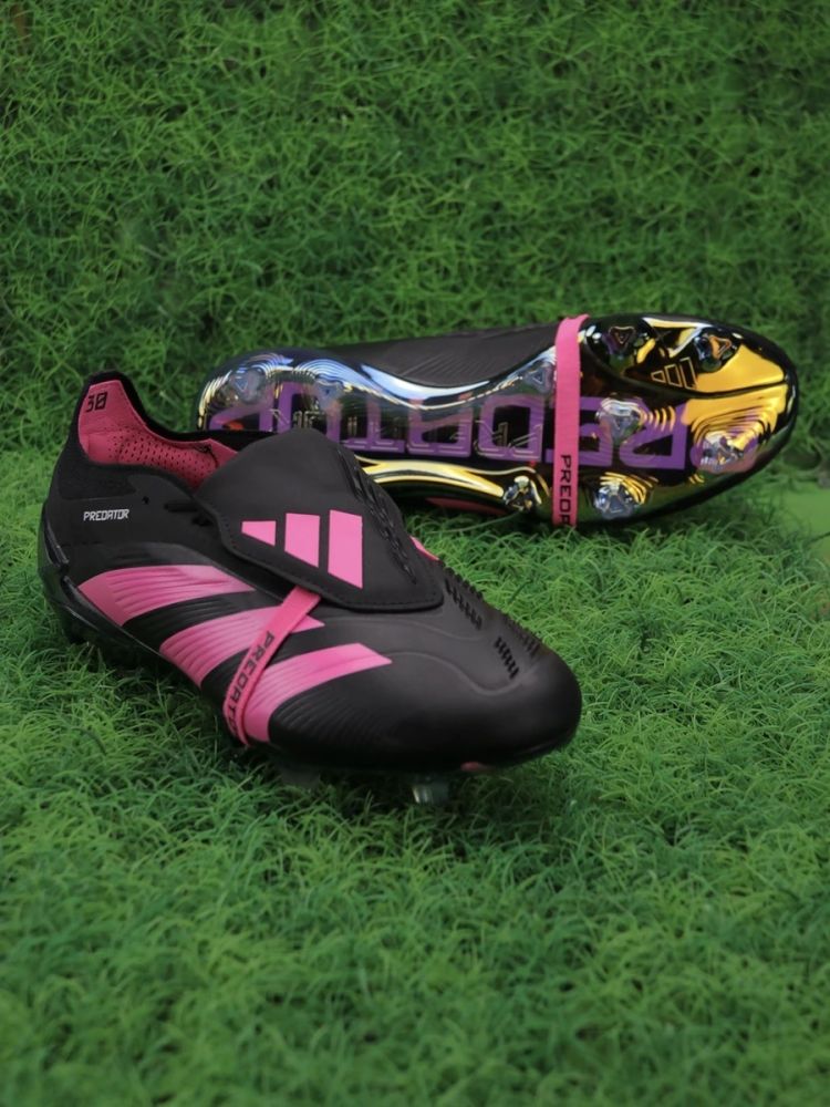 adidas Predator Elite Fold-over Tongue FG - Black/Pink