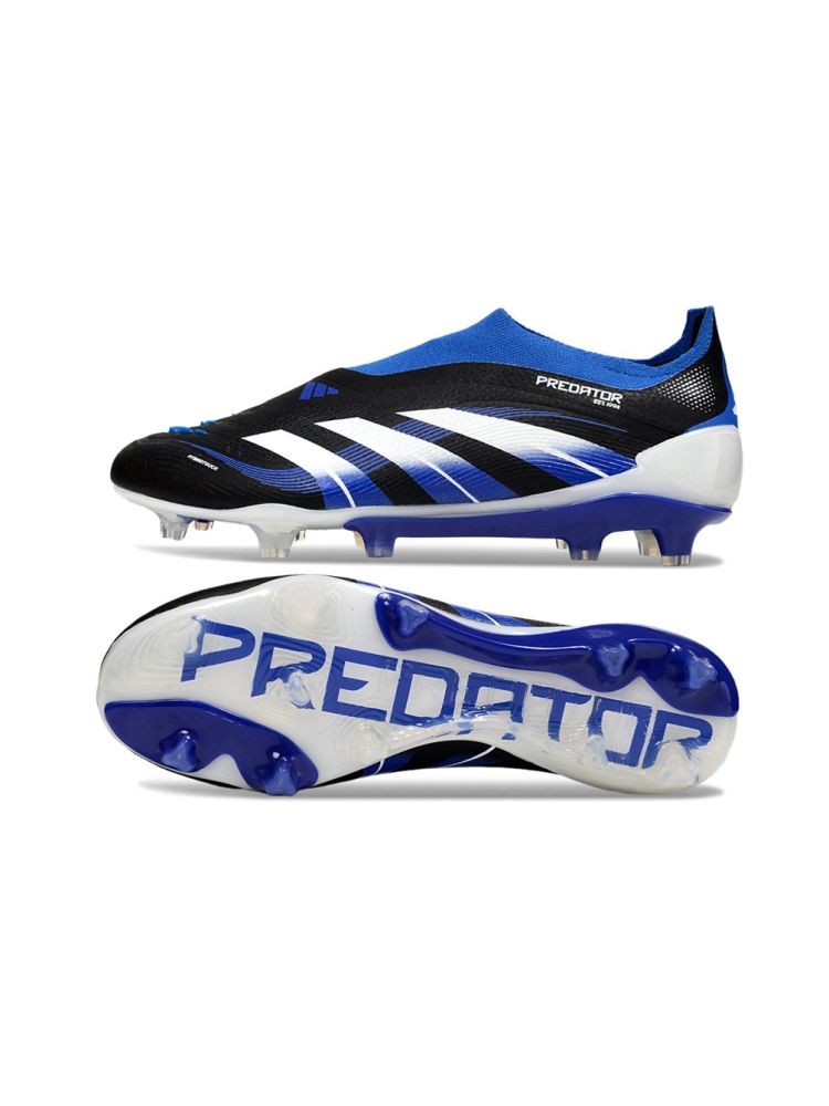 adidas Predator Elite Laceless FG Black Blue White