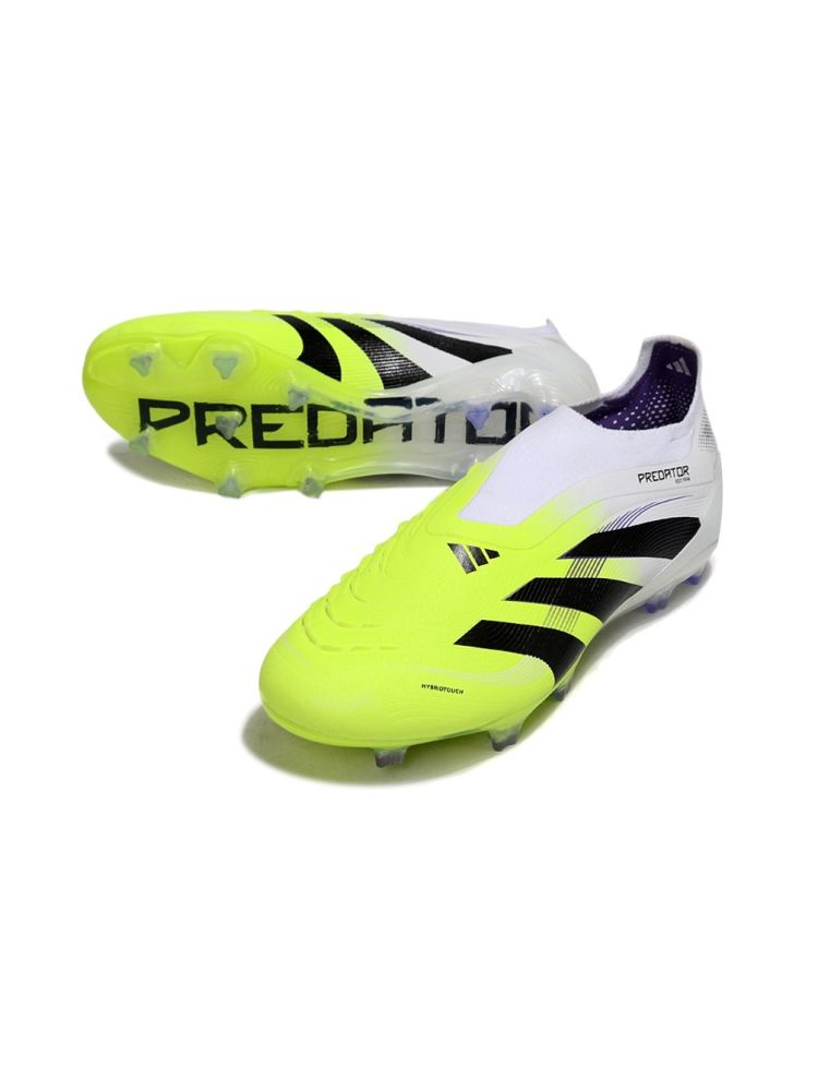 adidas Predator Elite Laceless FG White Black Volt