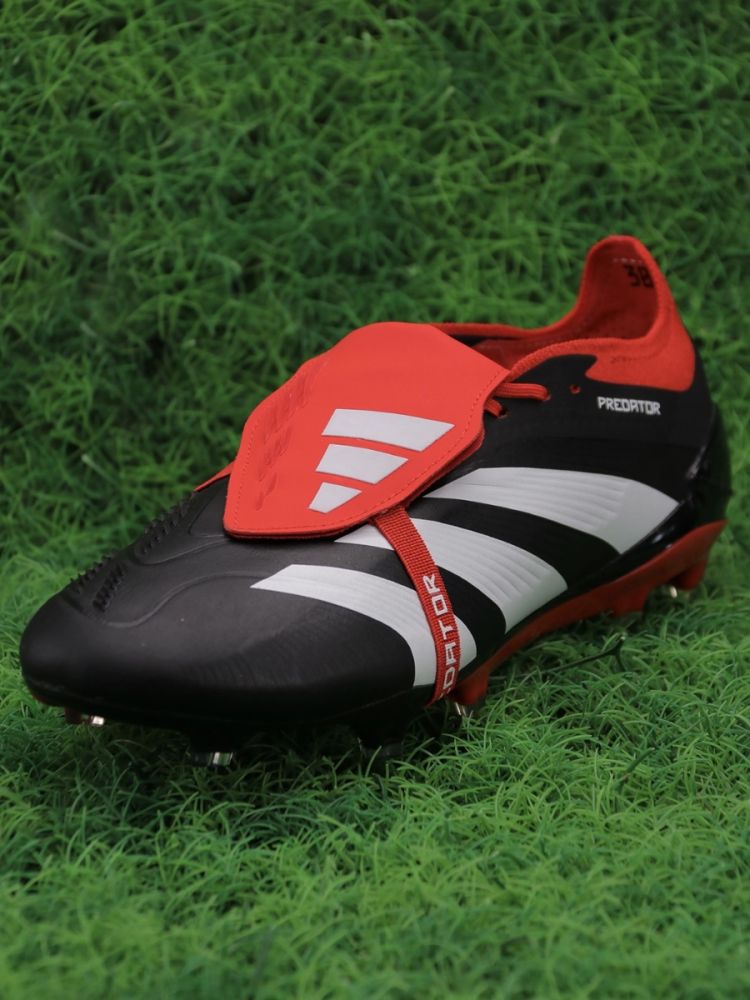adidas Predator Elite Fold-over Tongue FG - Black/White/Red