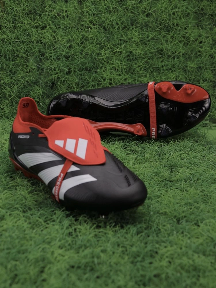 adidas Predator Elite Fold-over Tongue FG - Black/White/Red