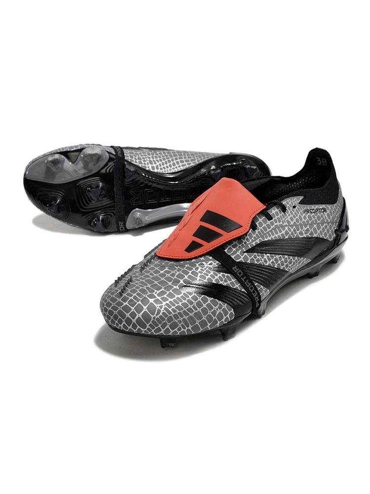 adidas Predator Elite Tongue FG Gray Black Red