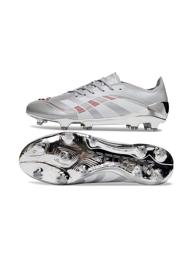 adidas Predator Elite x Bellingham FG - Silver Metallic/Legacy Burgundy/Maroon