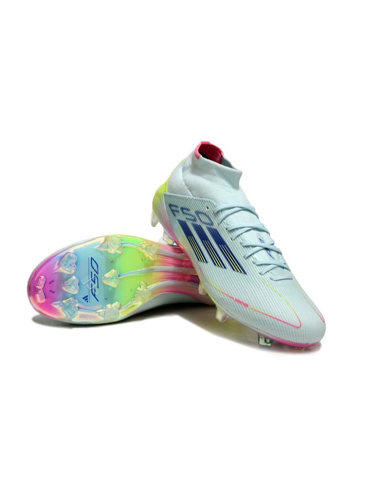 adidas Womens F50 Elite Mid FG - Almost Blue/Semi Lucid Blue/Semi Solar Yellow