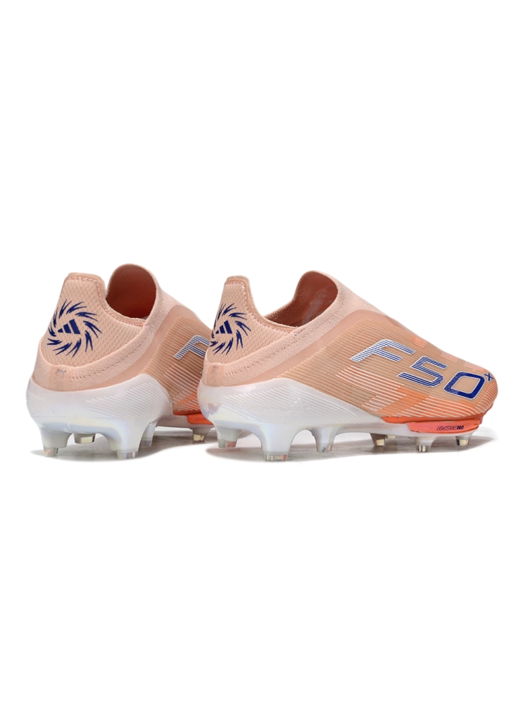 Adidas F50 Elite Laceless FG 'Coral Blaze' Beam Orange Lucid Blue White
