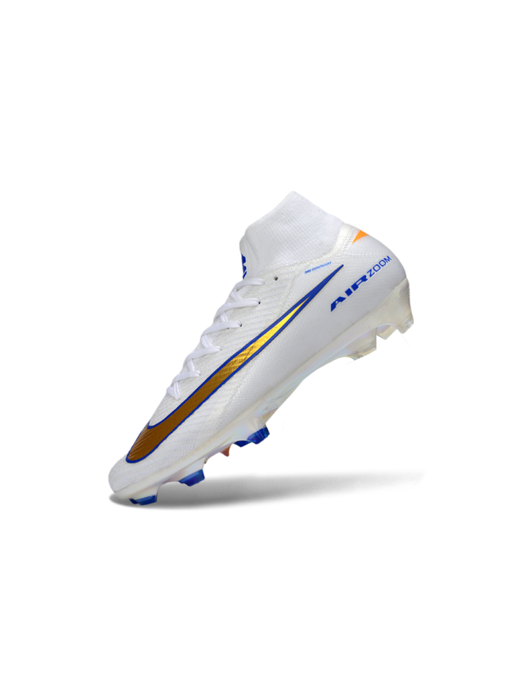 Nike Air Zoom Mercurial Superfly 10 Elite FG White Blue Gold