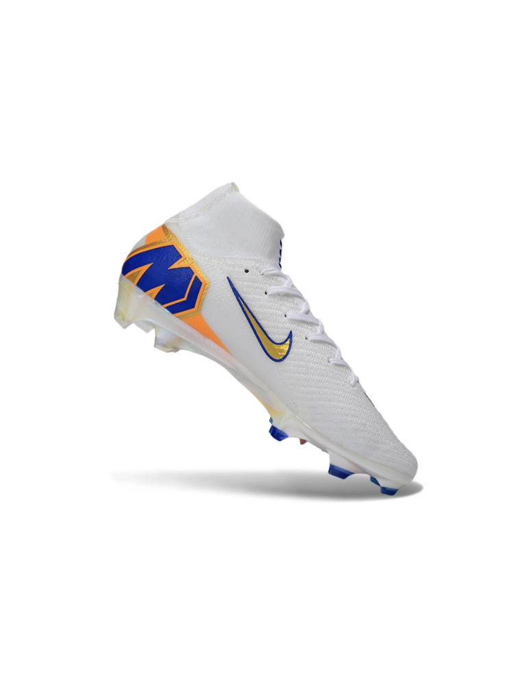 Nike Air Zoom Mercurial Superfly 10 Elite FG White Blue Gold