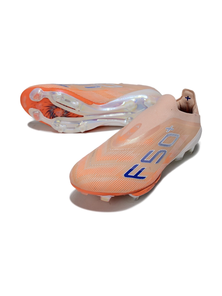 Adidas F50 Elite Laceless FG 'Coral Blaze' Beam Orange Lucid Blue White
