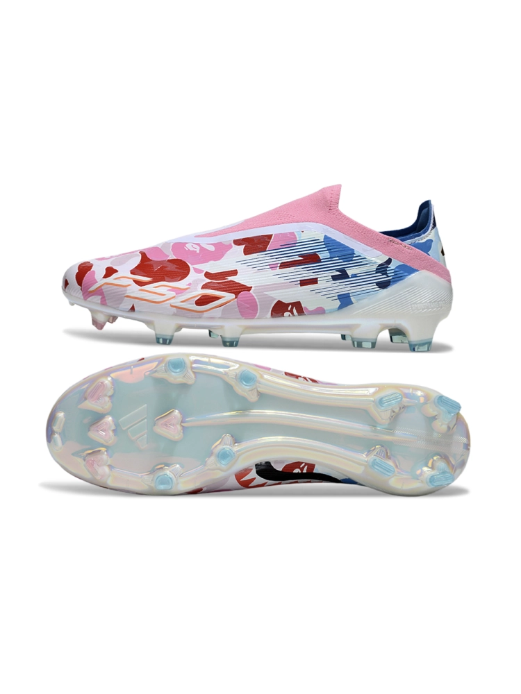 Adidas F50 Elite Laceless FG Pink White Blue