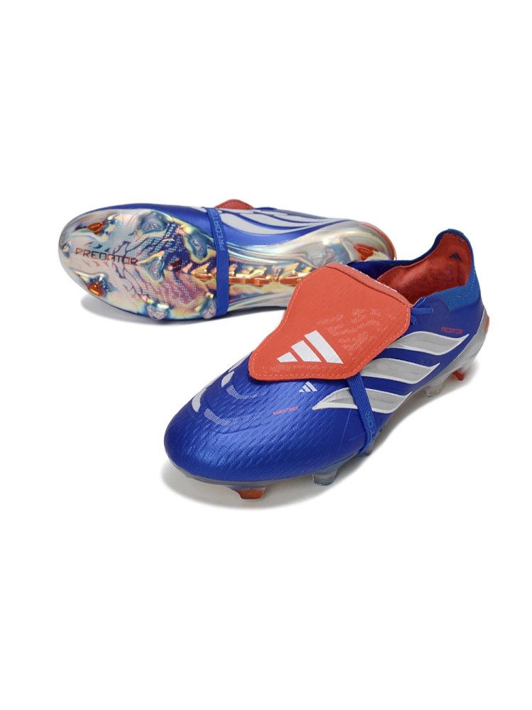 adidas Predator Elite Fold-over Tongue FG Blue Metallic Silver Lucid Red