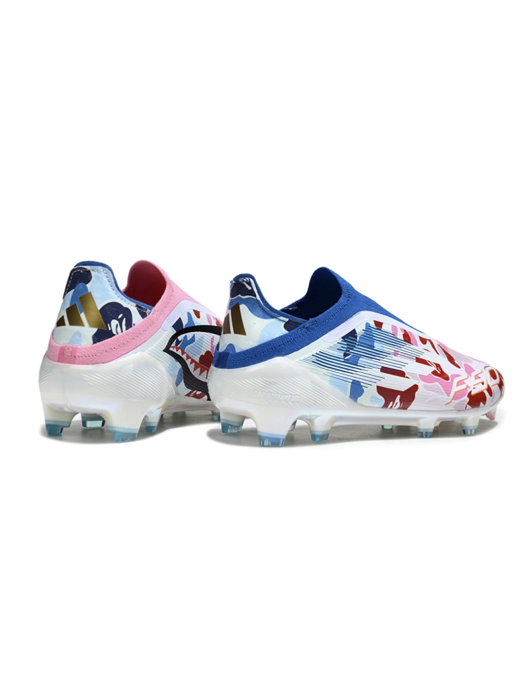 Adidas F50 Elite Laceless FG Pink White Blue