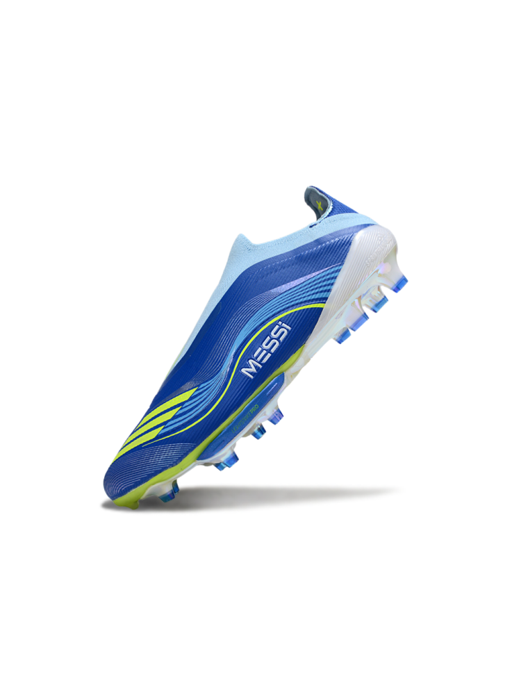 Adidas F50 Elite Laceless FG Blue Solar Yellow Lucid Aqua