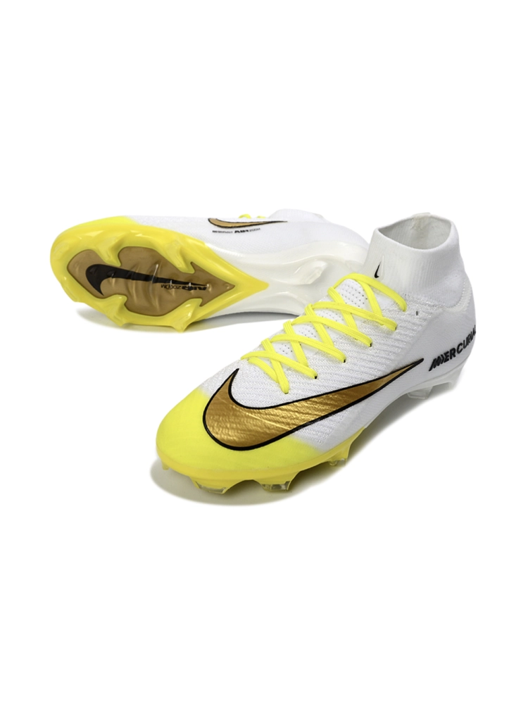 Nike Air Zoom Mercurial Superfly 10 Elite FG White Yellow Gold Black