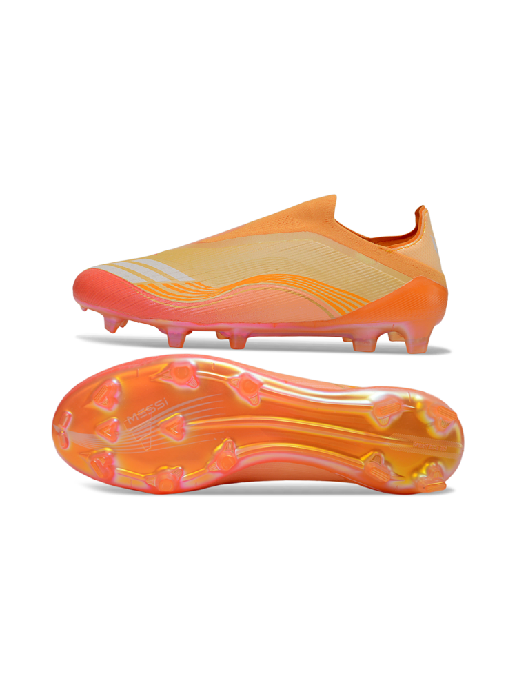 adidas F50 Elite Laceless FG Chrome Gold Lucid Pink White
