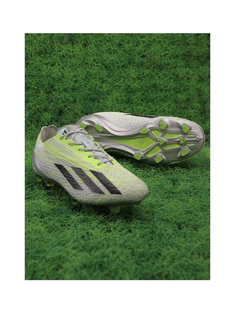 adidas X Crazyfast Strung+ FG - Grey Two/Core Black/Lucid Lemon