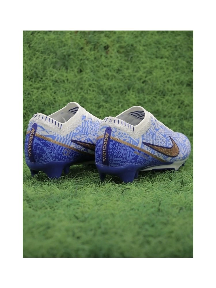 Nike Air Zoom Mercurial Vapor 15 Elite CR7 FG Azulejo - White/Metallic Copper/Concord
