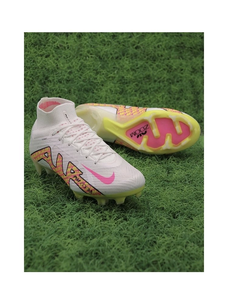 Nike Air Zoom Mercurial Superfly 9 Elite FG - White/Yellow/Pink