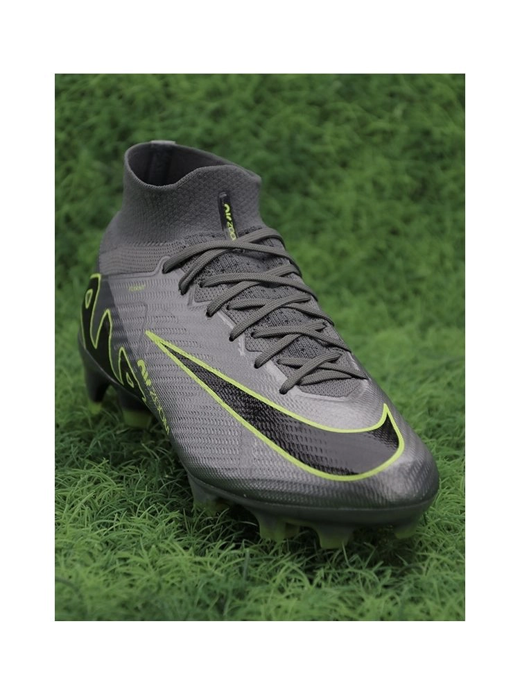 Nike Air Zoom Mercurial Superfly 9 Elite FG - Chrome Grey/Green