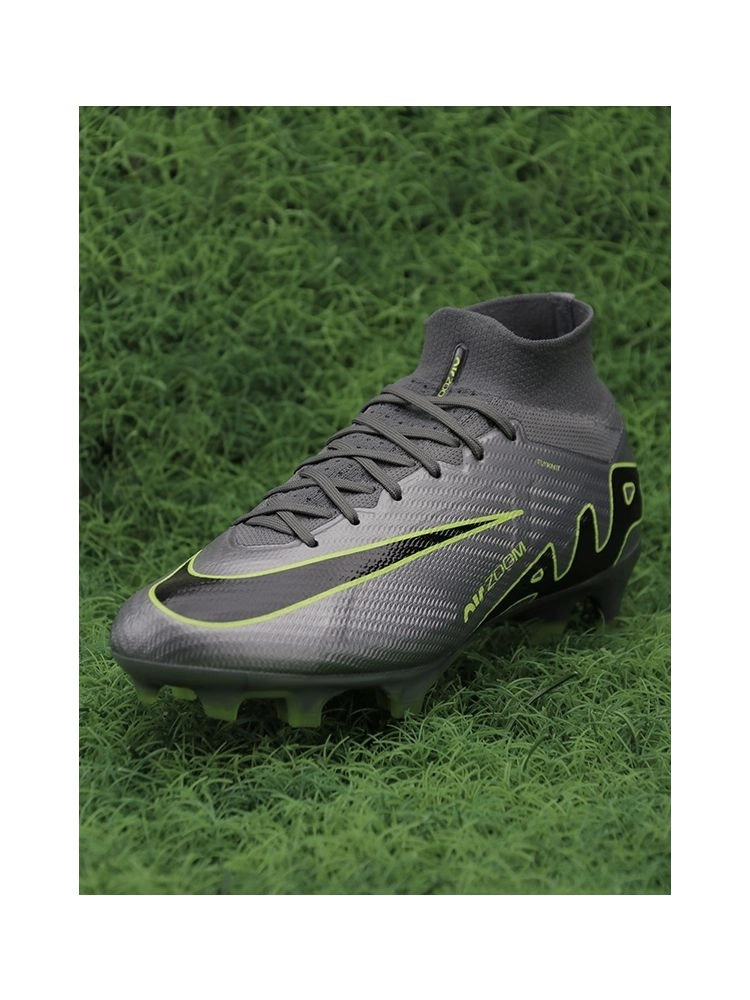 Nike Air Zoom Mercurial Superfly 9 Elite FG - Chrome Grey/Green