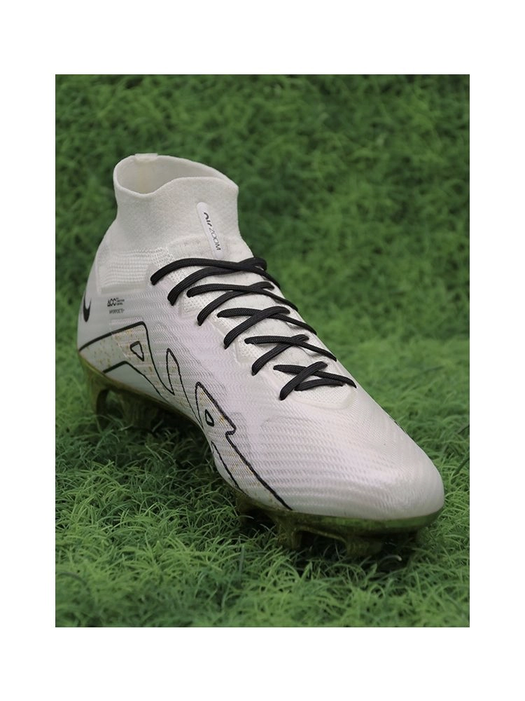 Nike Air Zoom Mercurial Superfly 9 Elite FG - White/Metallic Gold