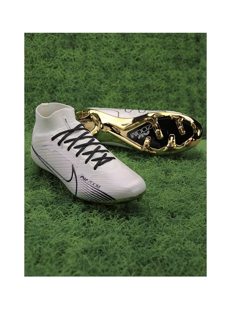 Nike Air Zoom Mercurial Superfly 9 Elite FG - White/Metallic Gold