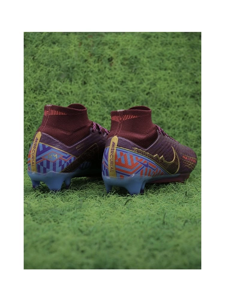 Nike Air Zoom Mercurial Superfly 9 Elite KM FG - Mbappé - Dark Beetroot/Mtlc Vivid Gold