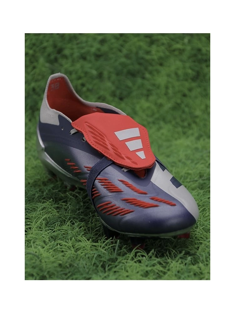 adidas Predator Elite Fold-over Tongue FG Roteiro - Silver/Tech Indigo/Vivid Red