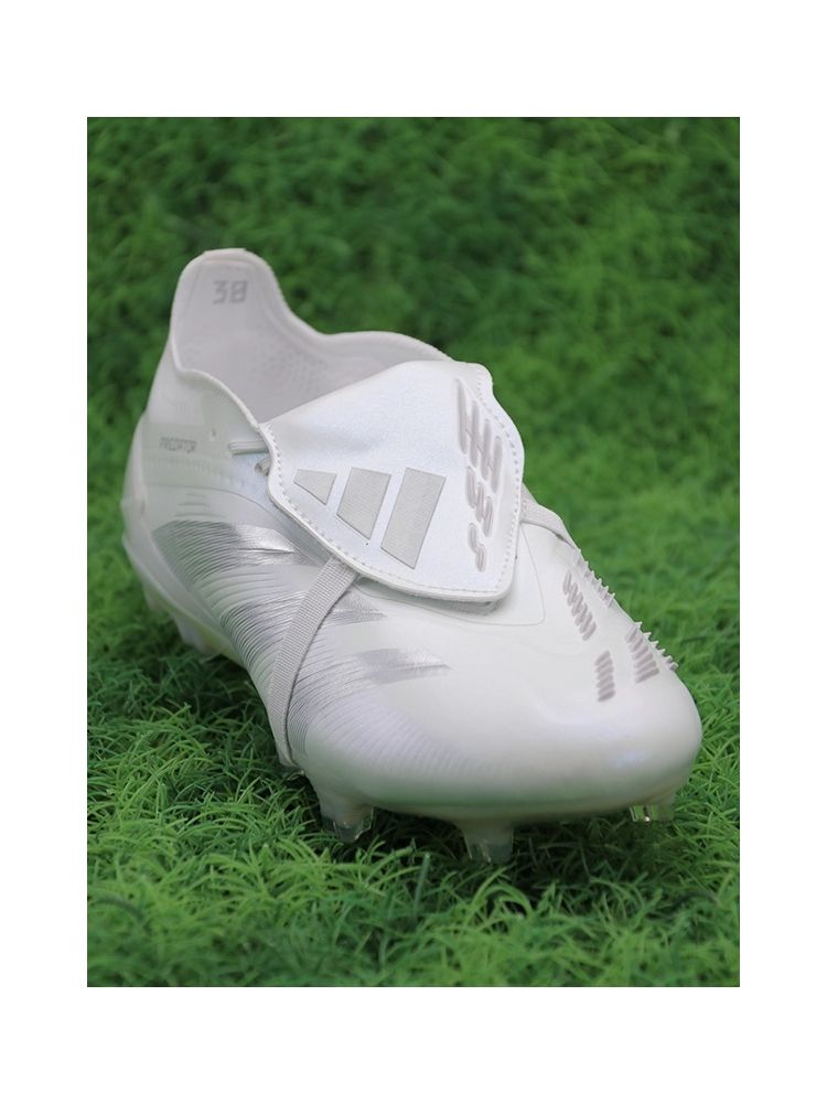 adidas Predator Elite Fold-over Tongue FG Pearlized - White/Silver Metallic