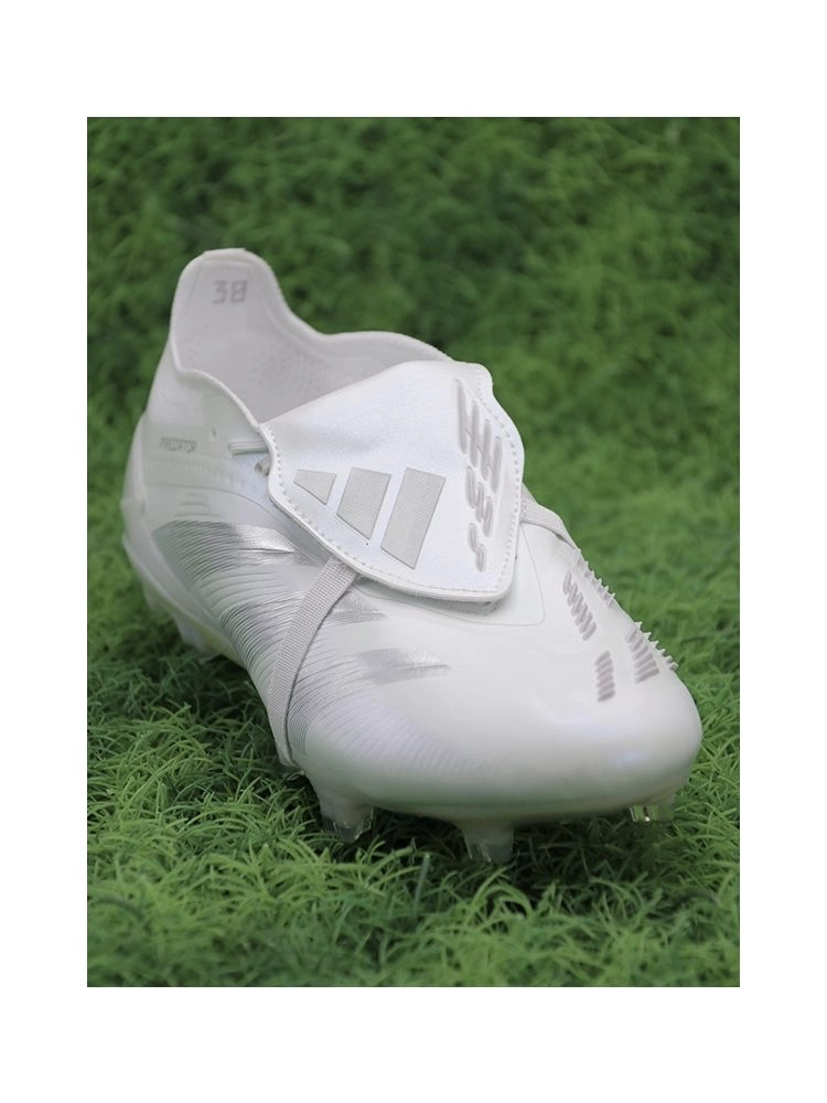 adidas Predator Elite Fold-over Tongue FG Pearlized - White/Silver Metallic