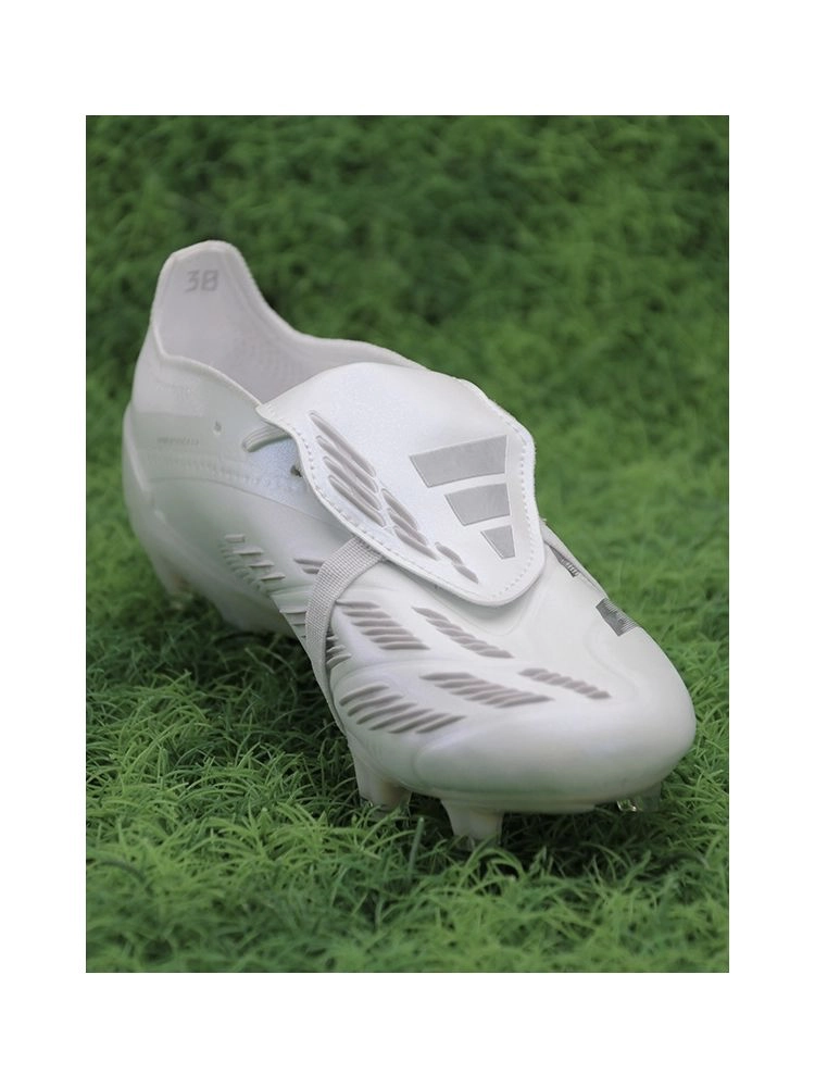 adidas Predator Elite Fold-over Tongue FG Pearlized - White/Silver Metallic