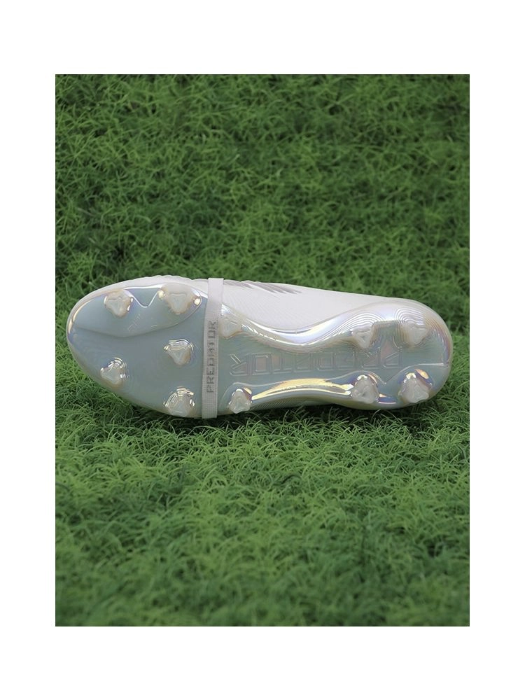 adidas Predator Elite Fold-over Tongue FG Pearlized - White/Silver Metallic