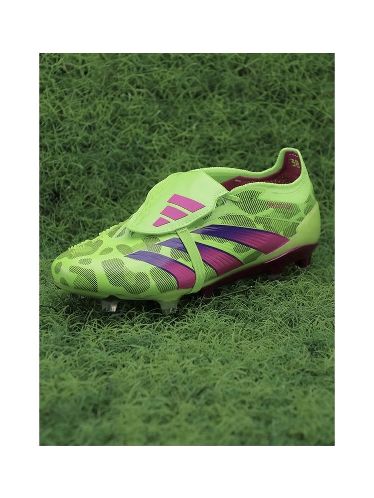 adidas Predator Elite Fold-over Tongue FG Generation Pred - Solar Green/Shock Pink/Lucid Lemon